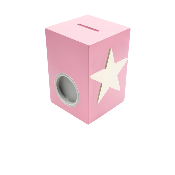 Tirelire Personnalisée pour Fille - Motif Etoile - Couleur Lilas