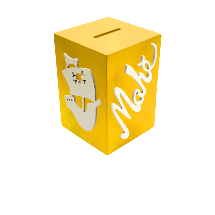 Tirelire pour Garçon - Motif Pirate - Couleur Jaune