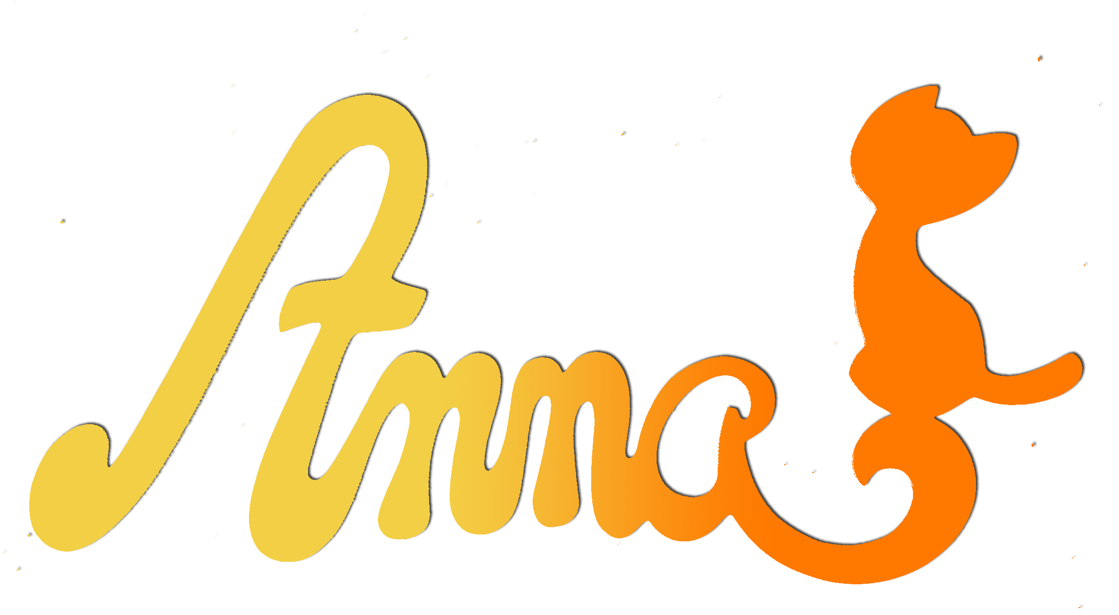 Plaque de Porte Personnalis�e en Bois - Motif Chat - Couleur Jaune/Orange