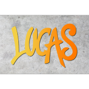 Plaque de porte personnalisée "STYLE GRAFF" Jaune/Orange