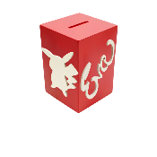 Tirelire en Bois pour Fille - Motif Pikachu - Couleur Rouge