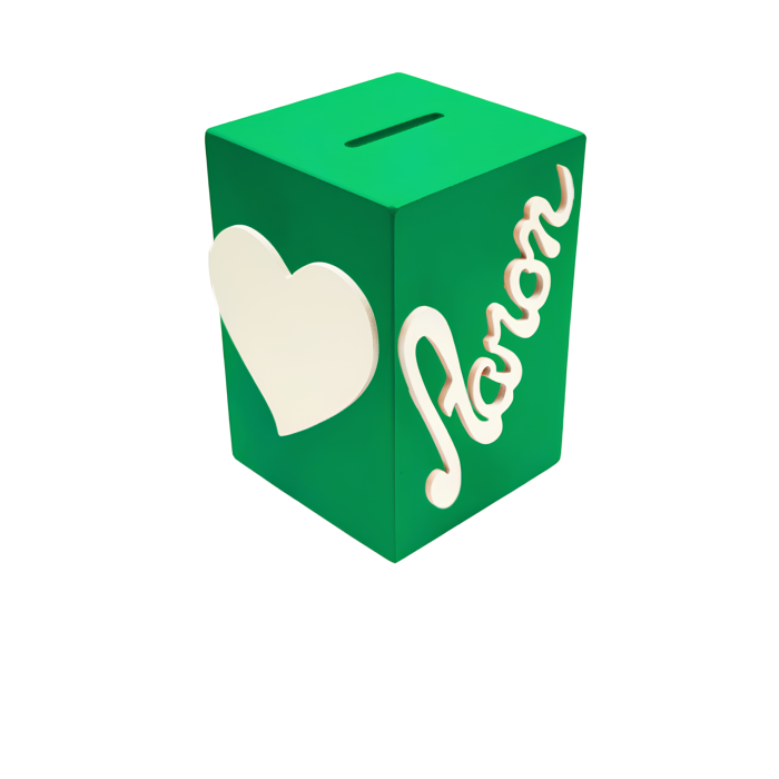 Tirelire Personnalisée pour Garçon- Motif Cœur - Couleur Verte Foncé