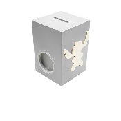 Tirelire en Bois pour Garçon - Motif Stitch - Couleur Grise