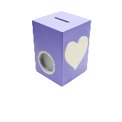 Tirelire pour Garçon - Motif Coeur - Couleur Violette