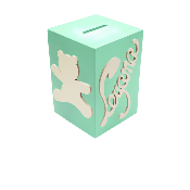 Tirelire pour Fille - Motif Ourson - Couleur Verte