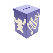 Tirelire pour Fille - Motif Stitch - Couleur Violette