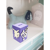 Tirelire Personnalisée pour Fille - Motif Pikachu - Couleur Violet