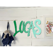 Plaque de porte personnalisée "STYLE GRAFF" Vert foncé/Vert clair