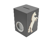 Tirelire en Bois pour Fille - Motif Cheval - Couleur Anthracite