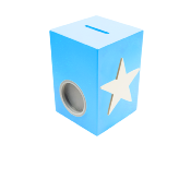 Tirelire pour Garçon - Motif Etoile - Couleur Turquoise