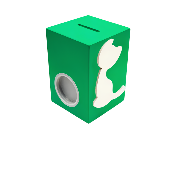 Tirelire Personnalisée pour Fille - Motif Chat - Couleur Vert Foncé