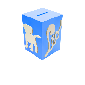 Tirelire pour Garçon - Motif Chien - Couleur Bleue