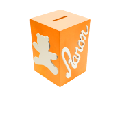 Tirelire Personnalis�e pour Gar�on- Motif Ourson - Couleur Orange
