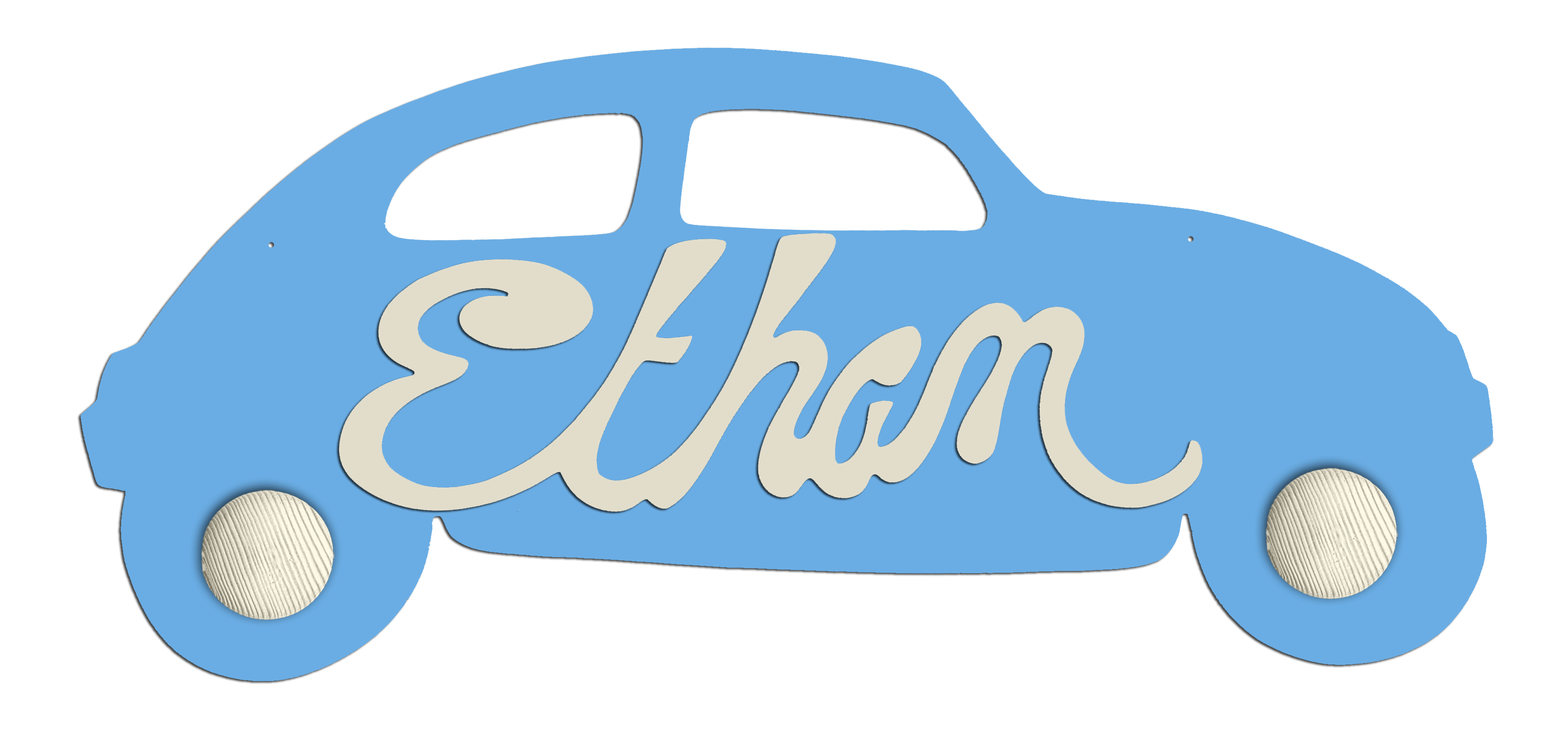 Porte Manteau Personnalis� - Forme Voiture - 2 Pat�res