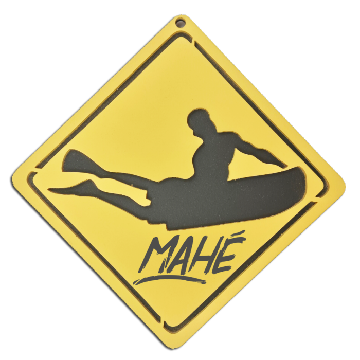 Plaque Signalétique Surf personnalisée - Chambre d'Enfant - motif Bodyboard
