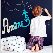 Plaque de Porte Personnalisée Enfant - Motif Foot - Couleur Ecru/Turquoise