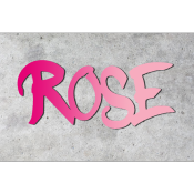 Plaque de porte personnalisée "STYLE GRAFF" Framboise/Lilas