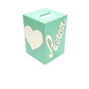 Tirelire Personnalisée pour Garçon- Motif Cœur - Couleur Verte