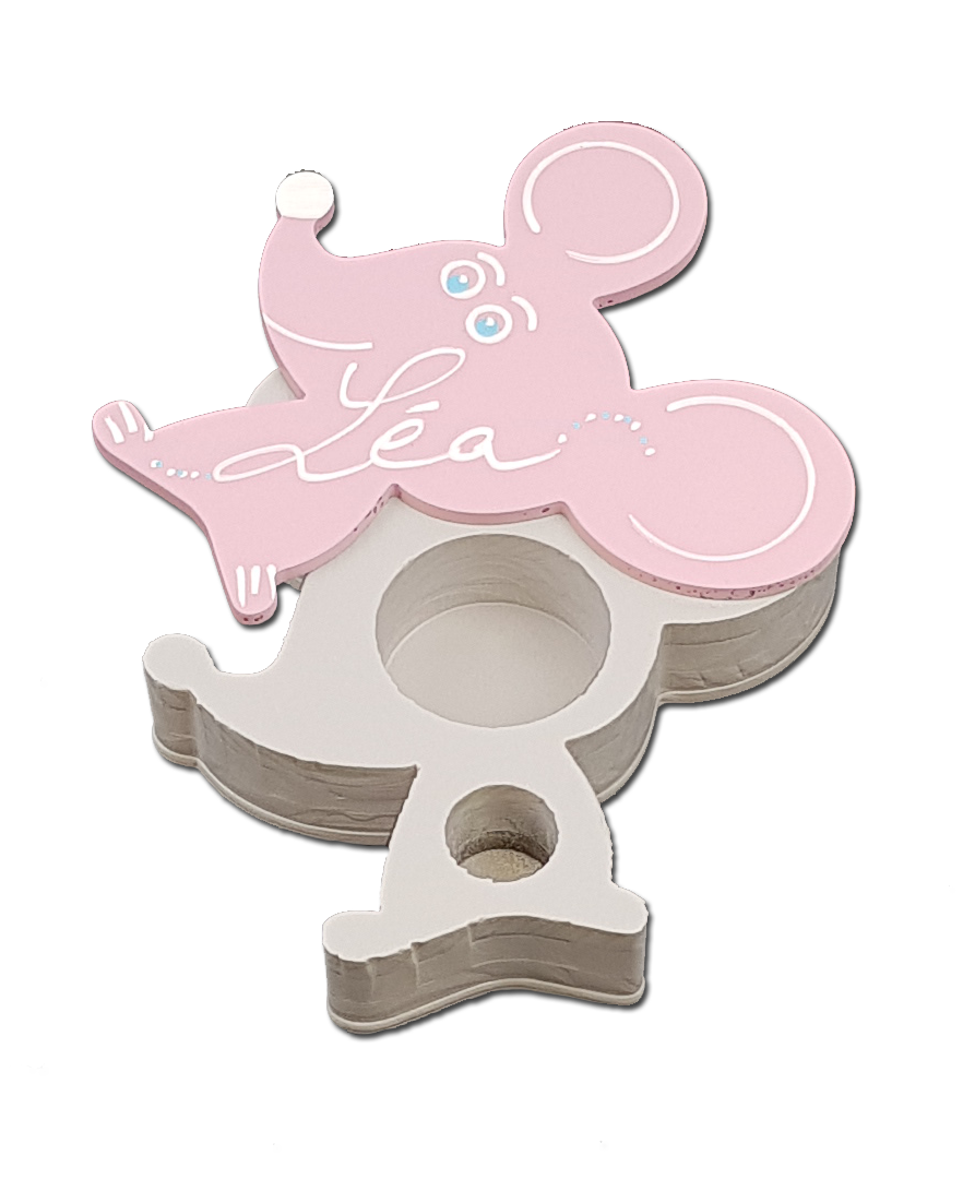 Bo�te � Dents de Lait -  Couleur Lilas en Bois Personnalis�e