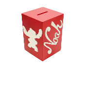 Tirelire en Bois pour Gar�on - Motif Stitch - Couleur Rouge