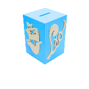 Tirelire pour Garçon - Motif Pirate - Couleur Turquoise