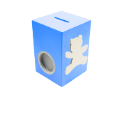 Tirelire pour Garçon - Motif Ourson - Couleur Bleu
