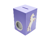 Tirelire pour Garçon - Motif Cheval - Couleur Violette