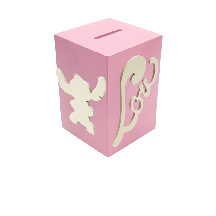 Tirelire pour Fille - Motif Stitch - Couleur Lilas