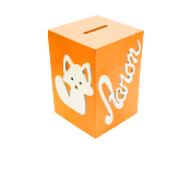 Tirelire Personnalisée pour Garçon- Motif Renard - Couleur Orange