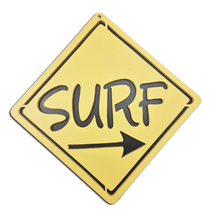Plaque Signalétique Surf - Chambre d'Enfant - motif SURF