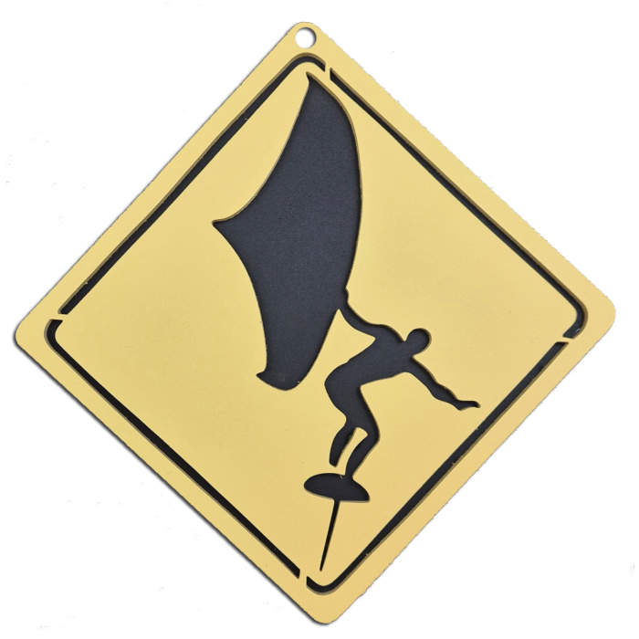 Plaque Signalétique Surf - Chambre d'Enfant - motif Wingfoil