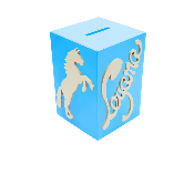 Tirelire pour Fille - Motif Cheval - Couleur Turquoise