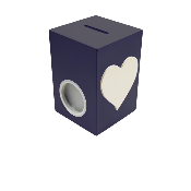 Tirelire pour Garçon - Motif Coeur - Couleur Noire