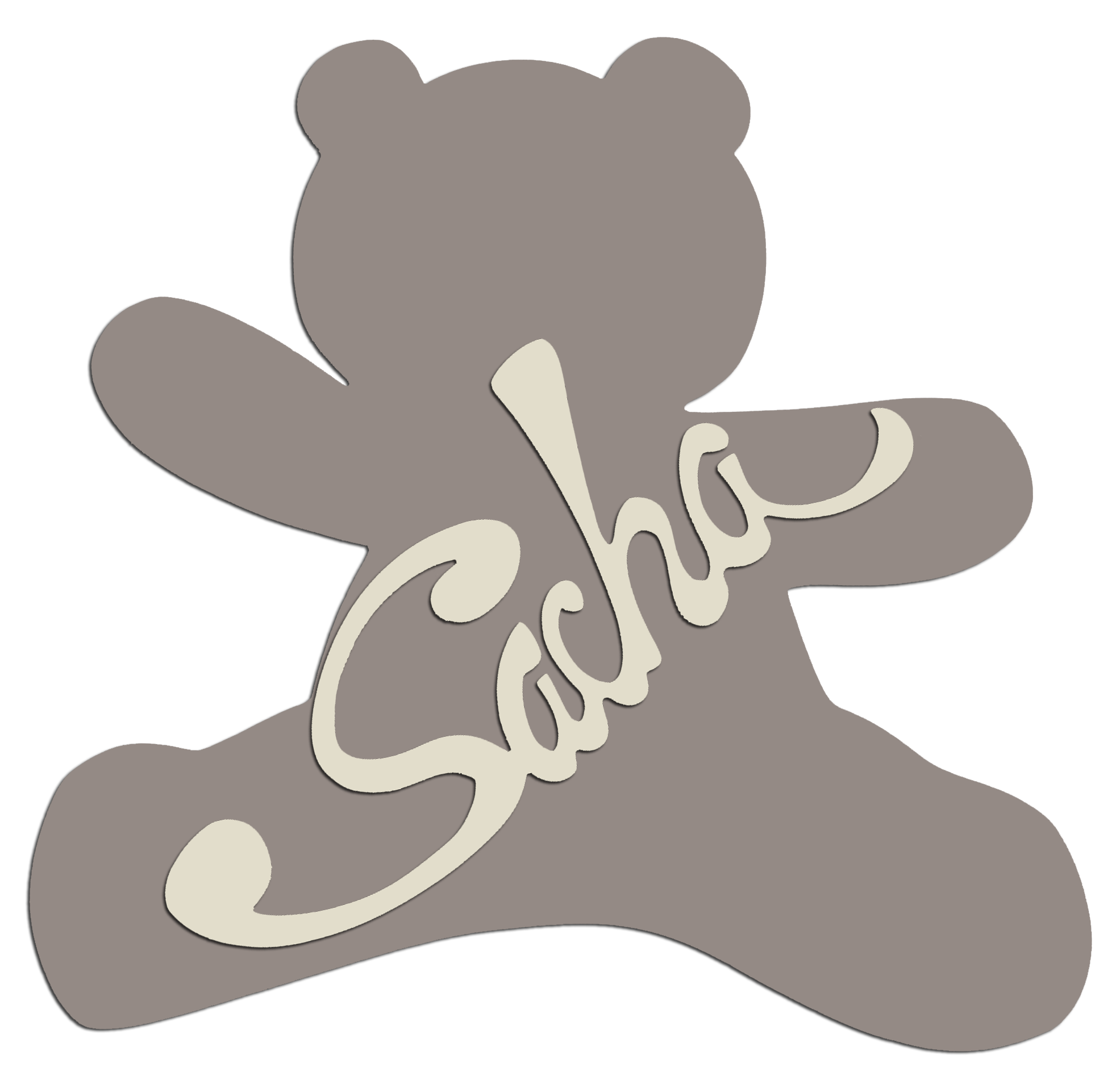 Plaque de porte en bois forme Ourson pour enfant couleur au choix pr�nom personnalisable