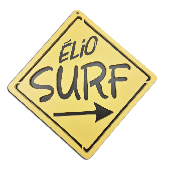Plaque Signalétique Surf personnalisée - Chambre d'Enfant - motif Surf