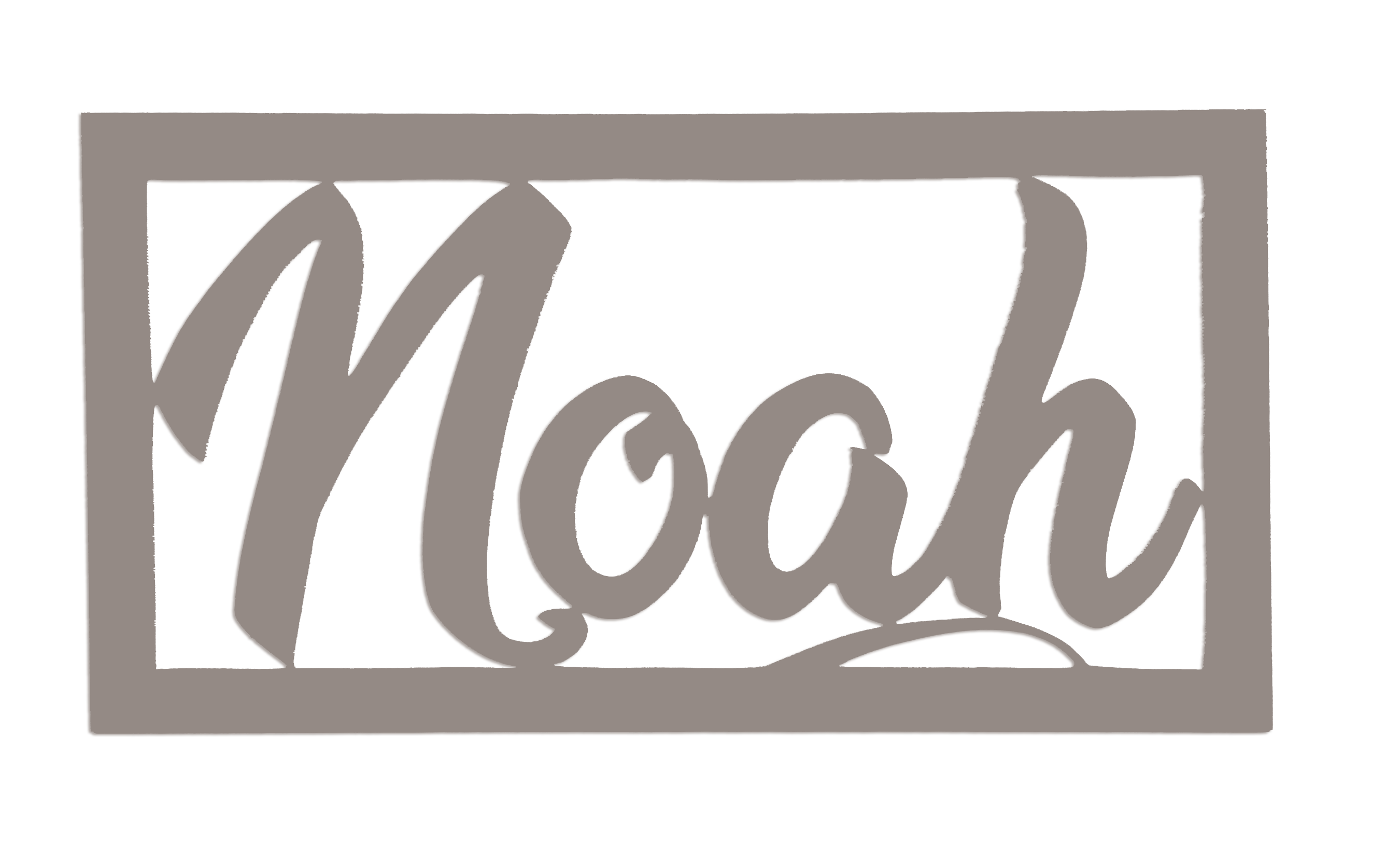 Plaque de Porte Personnalis�e en bois - Rectangulaire - Couleur Mastic