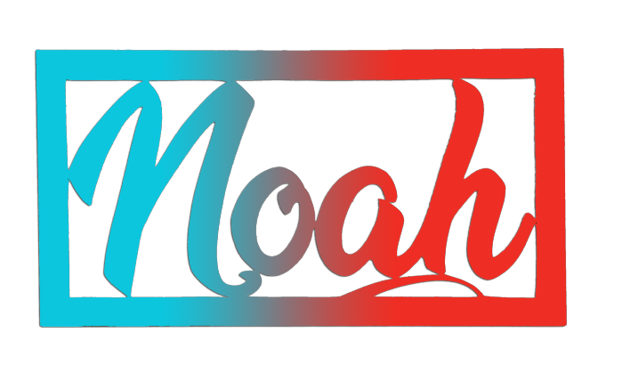 Plaque de Porte Enfant - Rectangulaire - Couleur Turquoise/Rouge