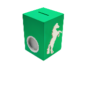 Tirelire Personnalisée pour Garçon- Motif Cheval - Couleur Vert Foncé