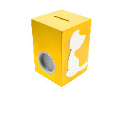 Tirelire pour Garçon - Motif Chat - Couleur Jaune