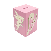 Tirelire Personnalis�e pour Fille - Motif F�e - Couleur Lilas