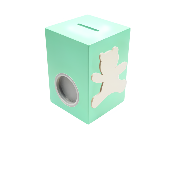 Tirelire pour Fille - Motif Ourson - Couleur Verte