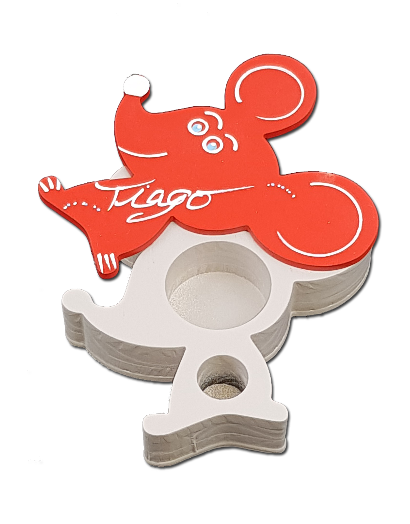 Bo�te � Dents de Lait - Couleur Rouge en Bois Personnalis�e