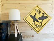 Plaque Signalétique Surf personnalisée - Chambre d'Enfant - motif Surf Fille/Garçon