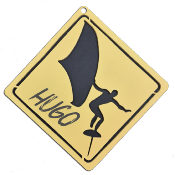 Plaque Signalétique Surf personnalisée - Chambre d'Enfant - motif Wingfoil