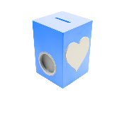 Tirelire pour Garçon - Motif Coeur - Couleur Bleu