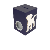 Tirelire pour Garçon - Motif Chien - Couleur Noire