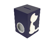 Tirelire pour Garçon - Motif Chat - Couleur Noire