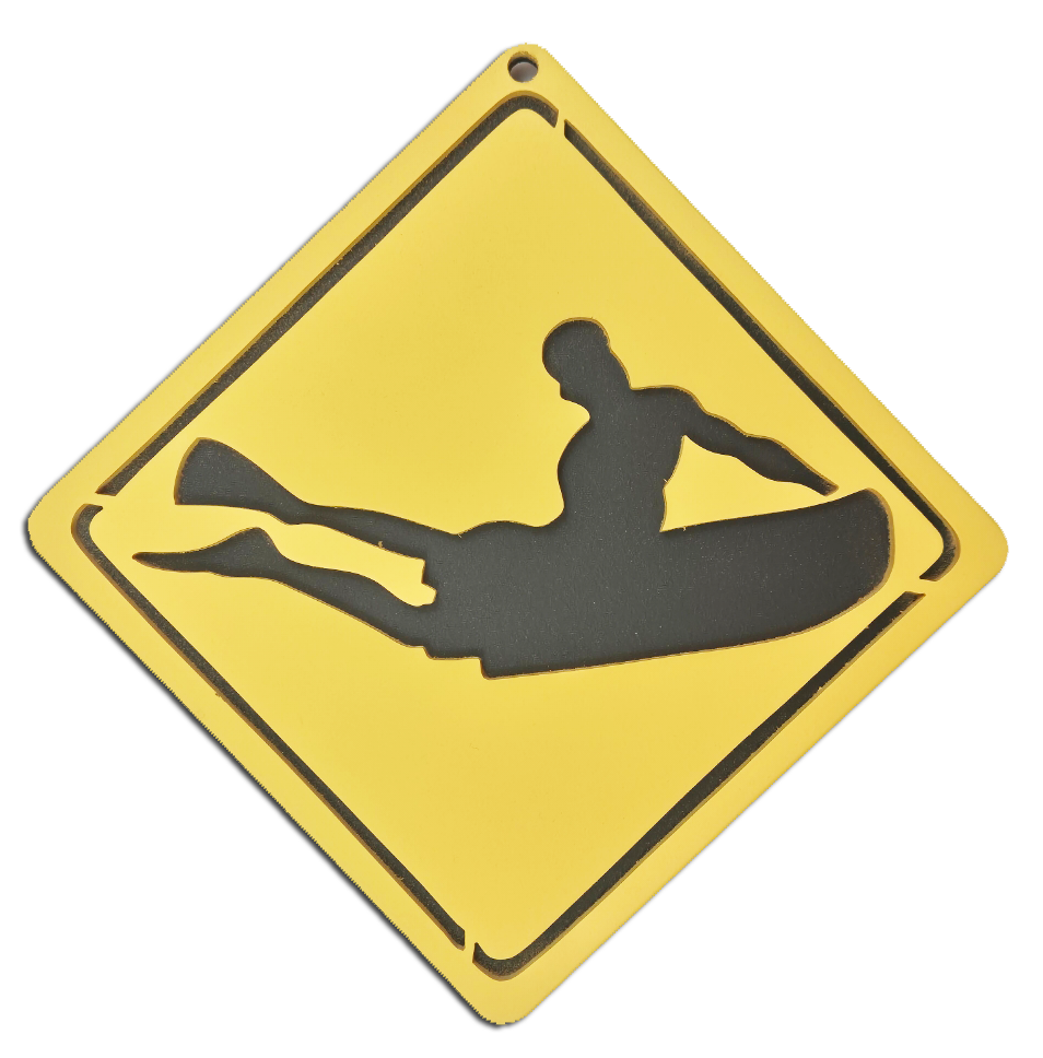 Plaque Signalétique Surf - Chambre d'Enfant - motif Bodyboard