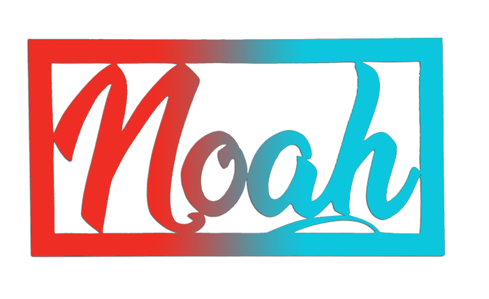 Plaque de Porte en Bois Personnalisée - Rectangulaire - Couleur Rouge/Turquoise