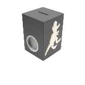 Tirelire pour Garçon - Motif Dinosaure - Couleur Anthracite